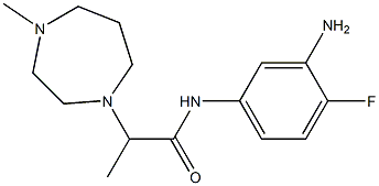 N-(3-amino-4-fluorophenyl)-2-(4-methyl-1,4-diazepan-1-yl)propanamide 结构式