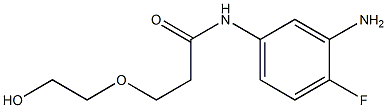 N-(3-amino-4-fluorophenyl)-3-(2-hydroxyethoxy)propanamide 结构式