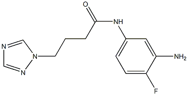 N-(3-amino-4-fluorophenyl)-4-(1H-1,2,4-triazol-1-yl)butanamide 结构式