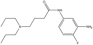 N-(3-amino-4-fluorophenyl)-4-(dipropylamino)butanamide 结构式