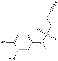 N-(3-amino-4-hydroxyphenyl)-2-cyano-N-methylethane-1-sulfonamido 结构式