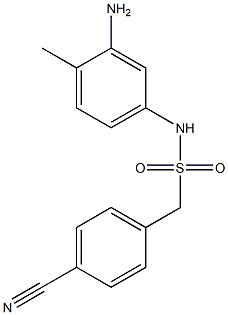 N-(3-amino-4-methylphenyl)-1-(4-cyanophenyl)methanesulfonamide 结构式