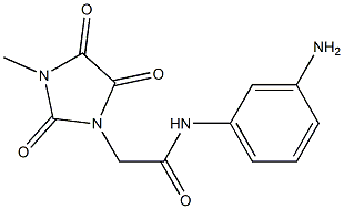 N-(3-aminophenyl)-2-(3-methyl-2,4,5-trioxoimidazolidin-1-yl)acetamide 结构式