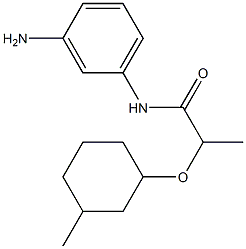 N-(3-aminophenyl)-2-[(3-methylcyclohexyl)oxy]propanamide 结构式