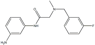 N-(3-aminophenyl)-2-{[(3-fluorophenyl)methyl](methyl)amino}acetamide 结构式