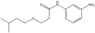 N-(3-aminophenyl)-3-(3-methylbutoxy)propanamide 结构式