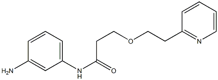 N-(3-aminophenyl)-3-[2-(pyridin-2-yl)ethoxy]propanamide 结构式