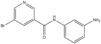 N-(3-aminophenyl)-5-bromopyridine-3-carboxamide 结构式