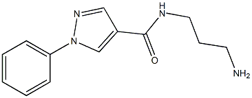 N-(3-aminopropyl)-1-phenyl-1H-pyrazole-4-carboxamide 结构式