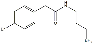 N-(3-aminopropyl)-2-(4-bromophenyl)acetamide 结构式