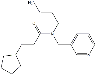 N-(3-aminopropyl)-3-cyclopentyl-N-(pyridin-3-ylmethyl)propanamide 结构式