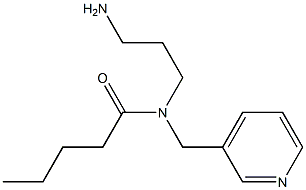 N-(3-aminopropyl)-N-(pyridin-3-ylmethyl)pentanamide 结构式