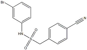 N-(3-bromophenyl)-1-(4-cyanophenyl)methanesulfonamide 结构式
