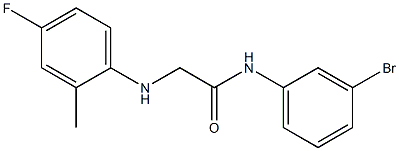 N-(3-bromophenyl)-2-[(4-fluoro-2-methylphenyl)amino]acetamide 结构式