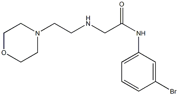 N-(3-bromophenyl)-2-{[2-(morpholin-4-yl)ethyl]amino}acetamide 结构式