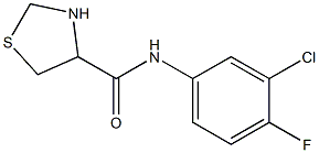 N-(3-chloro-4-fluorophenyl)-1,3-thiazolidine-4-carboxamide 结构式