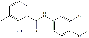 N-(3-chloro-4-methoxyphenyl)-2-hydroxy-3-methylbenzamide 结构式