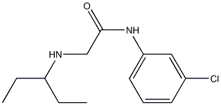 N-(3-chlorophenyl)-2-(pentan-3-ylamino)acetamide 结构式