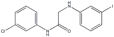 N-(3-chlorophenyl)-2-[(3-iodophenyl)amino]acetamide 结构式