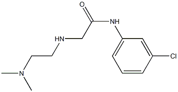 N-(3-chlorophenyl)-2-{[2-(dimethylamino)ethyl]amino}acetamide 结构式