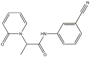 N-(3-cyanophenyl)-2-(2-oxo-1,2-dihydropyridin-1-yl)propanamide 结构式