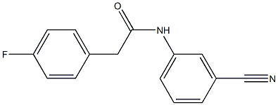 N-(3-cyanophenyl)-2-(4-fluorophenyl)acetamide 结构式