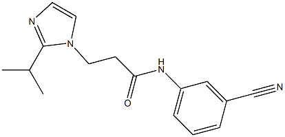 N-(3-cyanophenyl)-3-[2-(propan-2-yl)-1H-imidazol-1-yl]propanamide 结构式