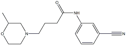 N-(3-cyanophenyl)-4-(2-methylmorpholin-4-yl)butanamide 结构式