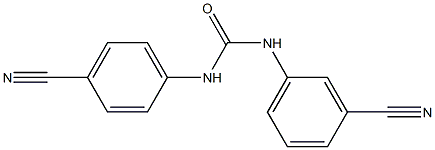 N-(3-cyanophenyl)-N'-(4-cyanophenyl)urea 结构式