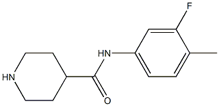 N-(3-fluoro-4-methylphenyl)piperidine-4-carboxamide 结构式