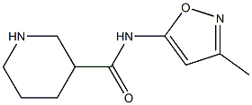 N-(3-methyl-1,2-oxazol-5-yl)piperidine-3-carboxamide 结构式