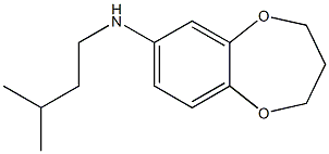 N-(3-methylbutyl)-3,4-dihydro-2H-1,5-benzodioxepin-7-amine 结构式