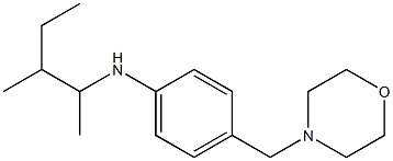 N-(3-methylpentan-2-yl)-4-(morpholin-4-ylmethyl)aniline 结构式