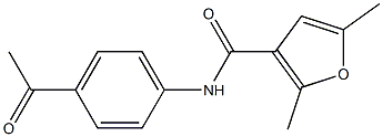 N-(4-acetylphenyl)-2,5-dimethyl-3-furamide 结构式