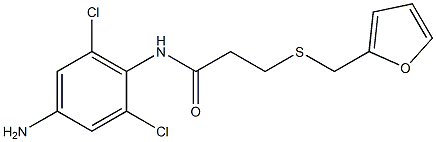 N-(4-amino-2,6-dichlorophenyl)-3-[(furan-2-ylmethyl)sulfanyl]propanamide 结构式