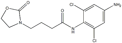 N-(4-amino-2,6-dichlorophenyl)-4-(2-oxo-1,3-oxazolidin-3-yl)butanamide 结构式