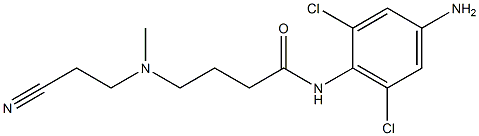 N-(4-amino-2,6-dichlorophenyl)-4-[(2-cyanoethyl)(methyl)amino]butanamide 结构式