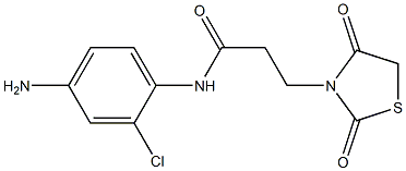 N-(4-amino-2-chlorophenyl)-3-(2,4-dioxo-1,3-thiazolidin-3-yl)propanamide 结构式