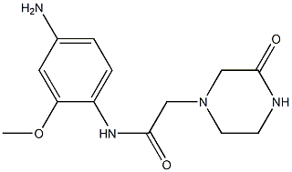 N-(4-amino-2-methoxyphenyl)-2-(3-oxopiperazin-1-yl)acetamide 结构式