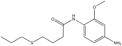 N-(4-amino-2-methoxyphenyl)-4-(propylsulfanyl)butanamide 结构式