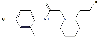 N-(4-amino-2-methylphenyl)-2-[2-(2-hydroxyethyl)piperidin-1-yl]acetamide 结构式