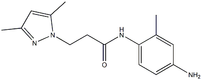 N-(4-amino-2-methylphenyl)-3-(3,5-dimethyl-1H-pyrazol-1-yl)propanamide 结构式