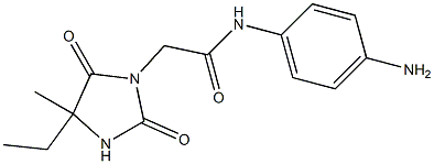 N-(4-aminophenyl)-2-(4-ethyl-4-methyl-2,5-dioxoimidazolidin-1-yl)acetamide 结构式