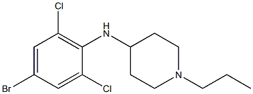 N-(4-bromo-2,6-dichlorophenyl)-1-propylpiperidin-4-amine 结构式