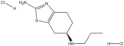 (R)-2-Amino-4,5,6,7-tetrahydro-6-(propylamino) benzothiazole dihydrochloride 结构式