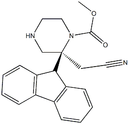 (9H-fluoren-9-yl)methyl (S)-2-(cyanomethyl)piperazine-1-carboxylate 结构式