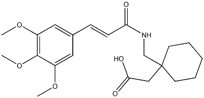 (1-{[3-(3,4,5-Trimethoxy-phenyl)-acryloylamino]-methyl}-cyclohexyl)-acetic acid 结构式