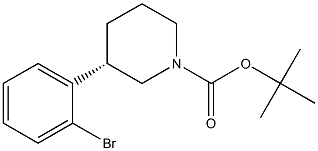 tert-butyl (S)-3-(2-bromophenyl)piperidine-1-carboxylate 结构式