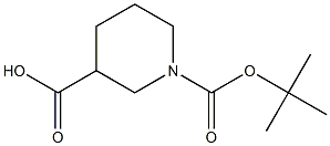 N-BOC-哌啶-3-甲酸 结构式