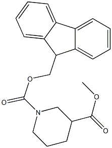 N-FMOC-哌啶-3-甲酸甲酯 结构式